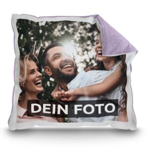 Unser hochwertiges Fotokissen zum selbst Gestalten mit pastellfarbener Rückseite ist das Highlight auf jedem Sofa. Die Vorderseite des...