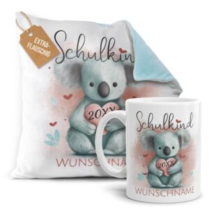 Du bist auf der Suche nach einem passenden Geschenk zur Einschulung? Dann liegst du mit diesem Geschenk-Set bedruckt mit süßem Tiermotiv -Maus-...