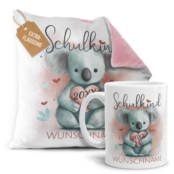 Du bist auf der Suche nach einem passenden Geschenk zur Einschulung? Dann liegst du mit diesem Geschenk-Set bedruckt mit süßem Tiermotiv -Koala-...