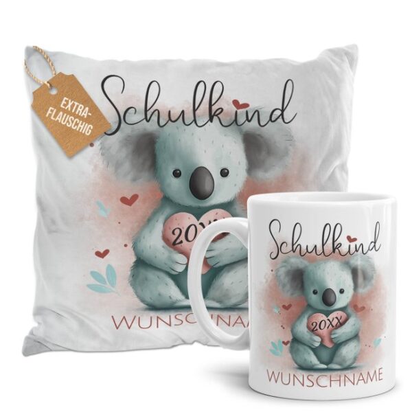 Du bist auf der Suche nach einem passenden Geschenk zur Einschulung? Dann liegst du mit diesem Geschenk-Set bedruckt mit süßem Tiermotiv -Koala-...