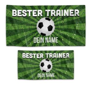 Unser Badehandtuch mit dem Aufdruck - Bester Trainer - wird mit dem Wunschnamen bedruckt und macht es so zu einem einzigartigen Accessoire. Das...