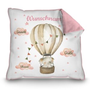 Süßes Geschenk zur Geburt für Mädchen - mit diesem Baby-Geschenk zur Geburt liegst Du garantiert richtig. Das liebevoll designte Fotokissen mit...