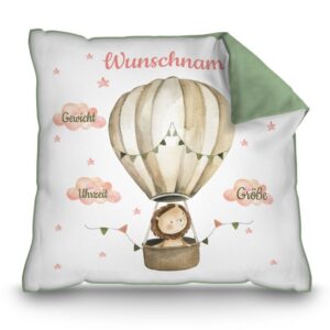 Süßes Geschenk zur Geburt für Mädchen - mit diesem Baby-Geschenk zur Geburt liegst Du garantiert richtig. Das liebevoll designte Fotokissen mit...