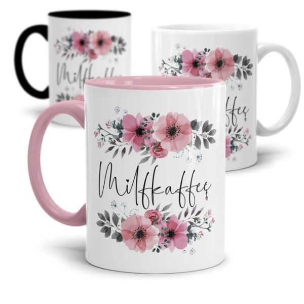 Lustige Bürotasse mit Blümchenmotiv und frechem Spruch für den Schreibtisch oder Zuhause. Witzige Geschenkidee für die beste Freundin - toll als...