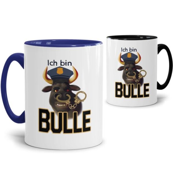 Polizei Tasse bedruckt mit lustigem Spruch - Ich bin Bulle - das besondere Geschenk für eine Polizistin oder einen Polizist im Freundeskreis. Eine...