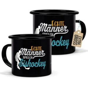 Du bist auf der Suche nach einem besonderen Geschenk für einen echten Eishockey-Fan? Dann ist diese besondere Eishockey-Tasse aus schwarzer Emaille...