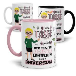 Tasse aus hochwertiger Keramik für den besten Lehrer im Universum. Perfekt als kleines Geschenk zum Schulabschluss für den Lieblings-Lehrer....