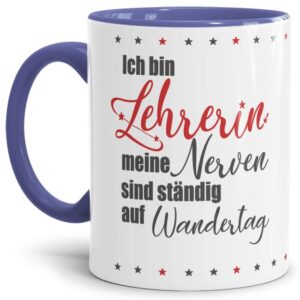 Diese Spruchtasse ist das perfekte Geschenk für die Lehrerin zum Abschied oder zum Schulwechsel. Verschenke die hochwertige Keramiktasse mit Spruch...