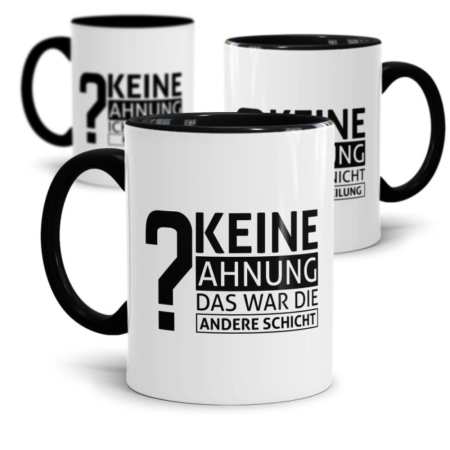 Unsere Tassen mit lustigen und frechen Sprüchen passen in jede Lebenslage und zu jeder Situation. Ob als Bürotasse mit lustigem Spruch