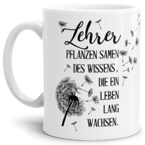 Diese Spruchtasse ist das perfekte Geschenk für Lehrer zum Abschied oder zum Schulwechsel. Verschenke die hochwertige Keramiktasse mit Spruch -...