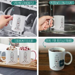 Becher bedruckt mit Spruch - I love you - aus hochwertiger Keramik - eine liebevoll gestaltete Tasse beidseitig bedruckt mit den eigenen VORNAMEN -...