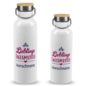 Hochwertige Trinkflasche personalisieren als Abschiedsgeschenk für die Lieblings-Tagesmutter - ein individuelles und praktisches Geschenk für die...