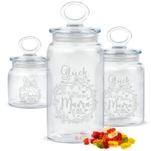 Glück ist eine Mama wie dich zu haben! Unsere Keksdose aus Glas mit Gravur ist ein absoluter Hingucker und eine tolle Geschenkidee für die Mama -...